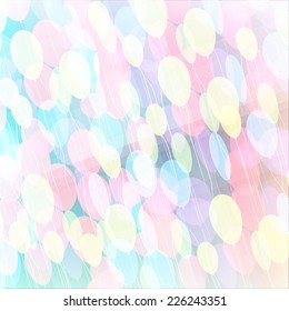 Background with multicolored flying balloons, abstract