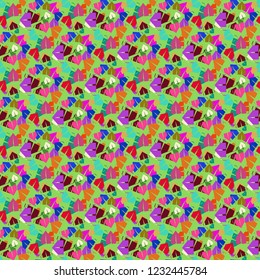 Background multicolored geometric equipment tent seamless pattern.