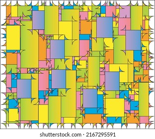 fondo de formas geométricas multicolores, cuadrados y rectángulos