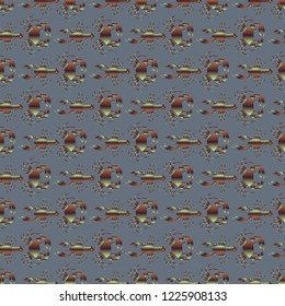 Background multicolored lobster seamless simple pattern.