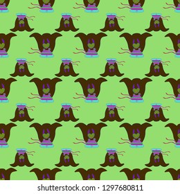 Background multicolored pattern seamless walrus sailor childish.