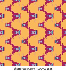 Background multicolored pattern seamless walrus sailor childish.