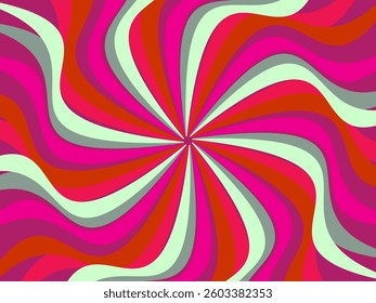 Background of multicolored spirals and ray explosions. luxury vintage pattern. This is a repeating swirl pattern, perfect for backgrounds and design projects.