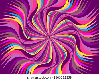 Background of multicolored spirals and ray explosions. luxury vintage pattern. This is a repeating swirl pattern, perfect for backgrounds and design projects.
