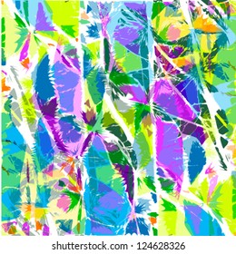 fondo de manchas y rayas multicolores. ventana de vidrio manchado