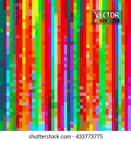 Background of multicolored squares. Vector