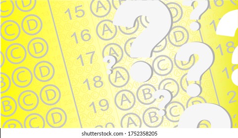background for multiple choice answer paper.