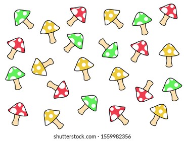 background with a mushroom theme