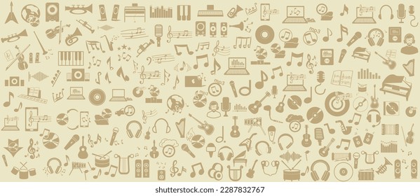 background music icons. music icon background