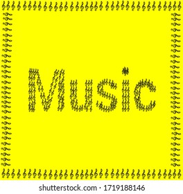 background of music note. Vector illustration. use for music book,ui,web design back ground.