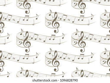 Background with music notes. 