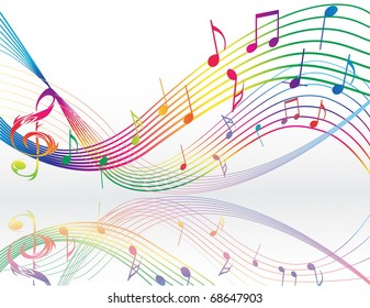 Background Music Notes Stock Vector (Royalty Free) 68647903 | Shutterstock