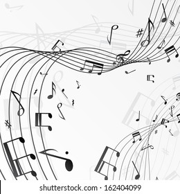 Background with music notes. eps10