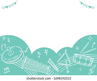 Background with musical instruments. Vector illustration.