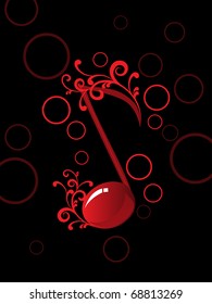 background with musical notes, vector illustration