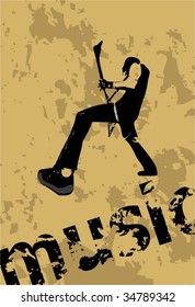 Background with musician