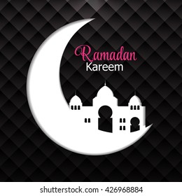 Background for Muslim Community Festival Ramadan Rareem.  Eid Mubarak. Vector Illustration EPS10
