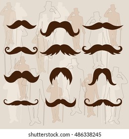 background with a mustache