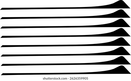 background Narrow black and white horizontal stripes. Seamless striped pattern. The stripe widths vary