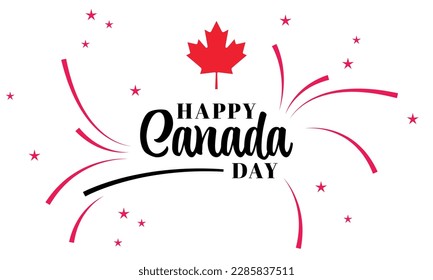 Background in National Colors of the Canada. Vector card for Canada Day