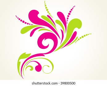 background with natural floral pattern, vector illustration