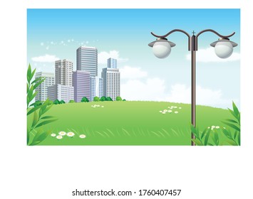 Background Natural Urban Landscape Illustration