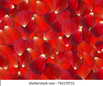 Background of Naturalistic Rose Petals. Vector Illustration. EPS10