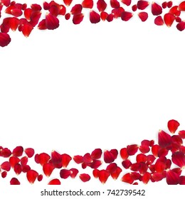 Background of Naturalistic Rose Petals. Vector Illustration. EPS10