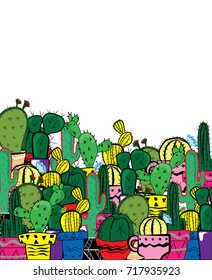 background nature and cacti