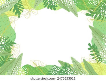 Fondo naturaleza a mano alzada Fondo de hoja. Estilo de la naturaleza de la hoja con espacio para el texto - diseño para las redes sociales de fondo, postales, póster, tarjeta de visita, folleto, folleto y otros.