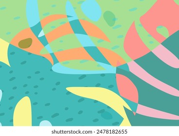 Fondo naturaleza a mano alzada Fondo de hoja. Estilo de la naturaleza de la hoja con espacio para el texto - diseño para las redes sociales de fondo, postales, póster, tarjeta de visita, folleto, folleto y otros.