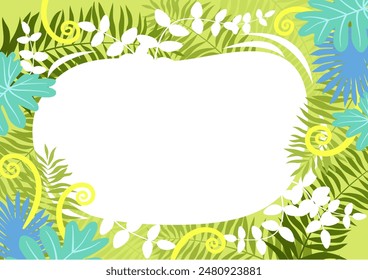 Background nature freehand Leaf background. Leaf nature style with space for text - design for  background social media, postcards, poster, business card, flyer, brochure other.
