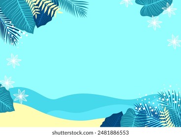 Background nature freehand Leaf background. Leaf nature style with space for text - design for  background social media, postcards, poster, business card, flyer, brochure other.