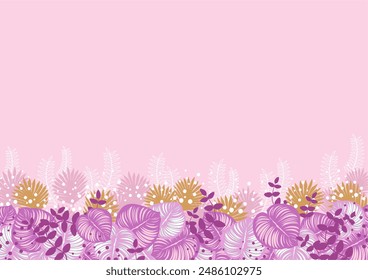 Fondo naturaleza a mano alzada Fondo de hoja. Estilo de la naturaleza de la hoja con espacio para el texto - diseño para las redes sociales de fondo, postales, póster, tarjeta de visita, folleto, folleto y otros.