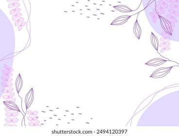 Fondo naturaleza a mano alzada Fondo de hoja. Estilo de la naturaleza de la hoja con espacio para el texto - diseño para las redes sociales de fondo, postales, póster, tarjeta de visita, folleto, folleto y otros.