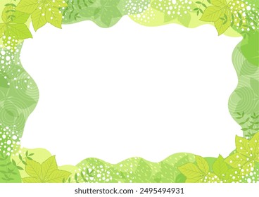 Fondo naturaleza a mano alzada Fondo de hoja. Estilo de la naturaleza de la hoja con espacio para el texto - diseño para las redes sociales de fondo, postales, póster, tarjeta de visita, folleto, folleto y otros.