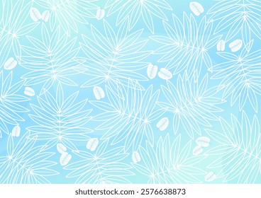 Background nature freehand Leaf background. Leaf nature style with space for text - design for  background social media, postcards, poster, business card, flyer, brochure other.