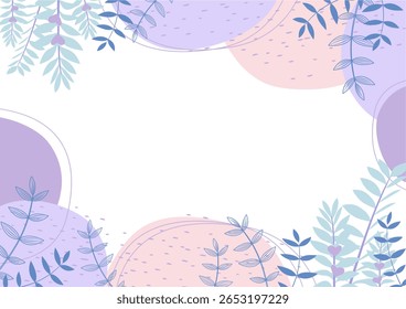 Fondo de la naturaleza a mano alzada de la hoja. Estilo de la naturaleza de la hoja con el espacio para el texto - diseño para las redes sociales de fondo, postales, cartel, tarjeta de visita, volante, folleto y otros.
