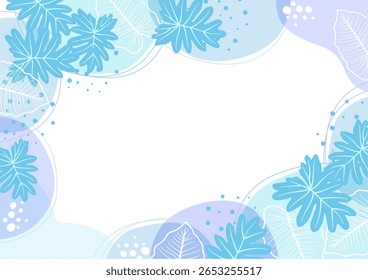 Background nature freehand Leaf background. Leaf nature style with space for text - design for background social media, postcards, poster, business card, flyer, brochure other.