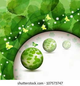 Background with nature green leaves