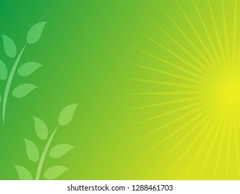 background nature leaf and sunset with gradient color, vector illustration, background elements for banner, print