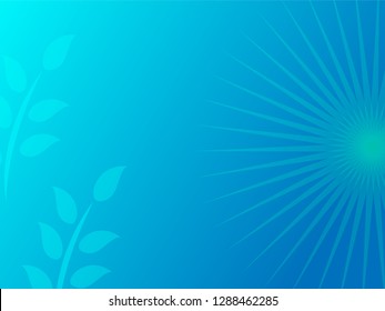 background nature leaf and sunset with gradient color, vector illustration, background elements for banner, print