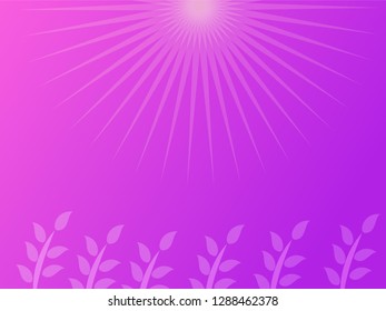 background nature leaf and sunset with gradient color, vector illustration, background elements for banner, print