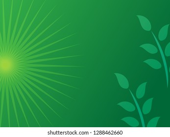 background nature leaf and sunset with gradient color, vector illustration, background elements for banner, print