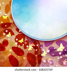 Background with nature leaves and  sky