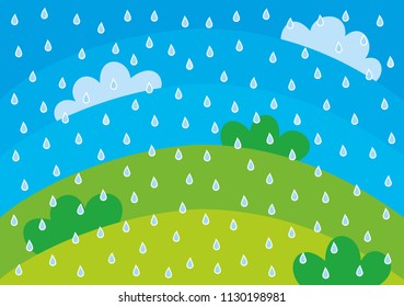 Background nature rain illustration vector