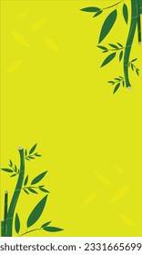 fondo con tema natural y bambú como elemento principal