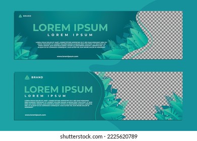 background nature theme banner design template