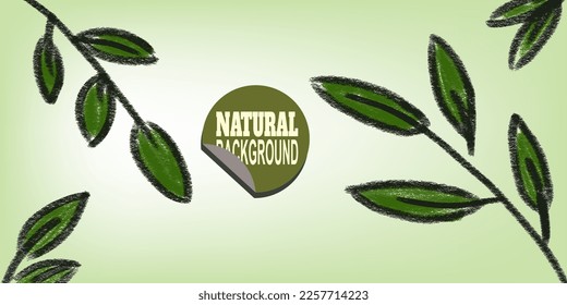 background with nature theme, leaf illustration with brush pattern, looks like painting on canvas, nice background for you.