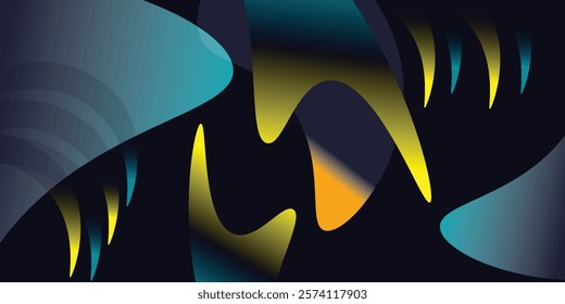 The background is navy blue, with variations in yellow and Turkish gradations so it looks attractive. This can be used for the manufacture of badminton jersey, futsal.